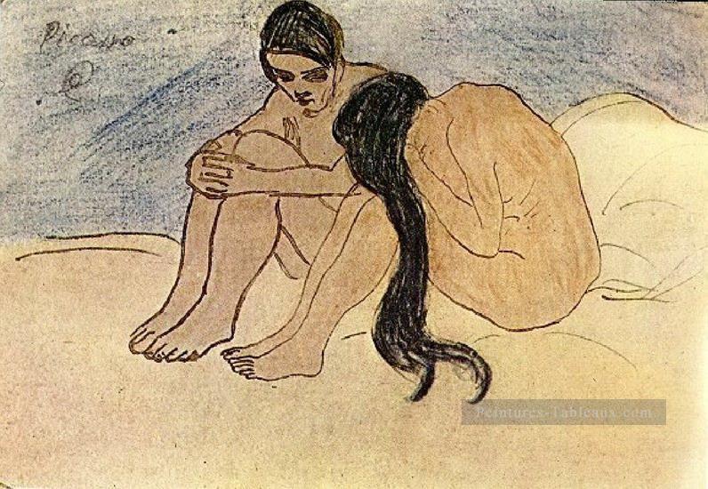 Man et Femme 1902 cubism Pablo Picasso Peintures à l'huile